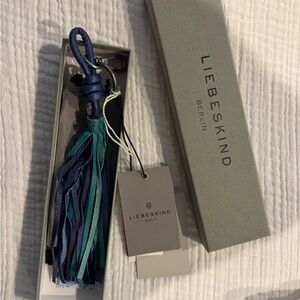 Liebeskind Blue and Green Leather Keychain